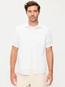 Old Navy Men's Classic Fit Everyday Linen-Blend Shirt