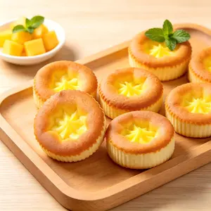 Traditional Mango French Egg Tarts - Creamy Custard, Tropical Mango Twist, Sweet Dessert with Rich Flavor, Ambient Snack Pastry,summervibes