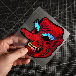 1PC Tengu premium vinyl sticker - mythological mask, god art, horror Japanese JDM theme for cars, motorcycles, laptops and skateboards