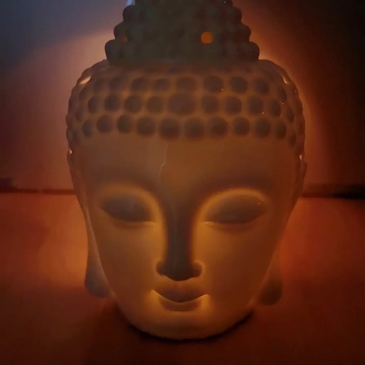 Black Ceramic Buddha Head Candle Holder and Aroma Oil Burner