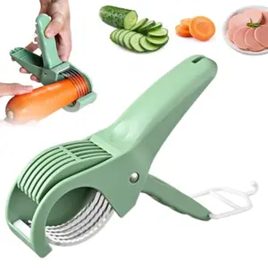 Multi-Functional Fruit & Vegetable Slicer, Sharp Rust-Proof Non-Stick Blade Cutter, Kitchen & Restaurant Tool for Banana, Cucumber & Sausage
