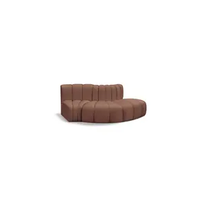Arc Cognac Vegan Leather Modular Sofa