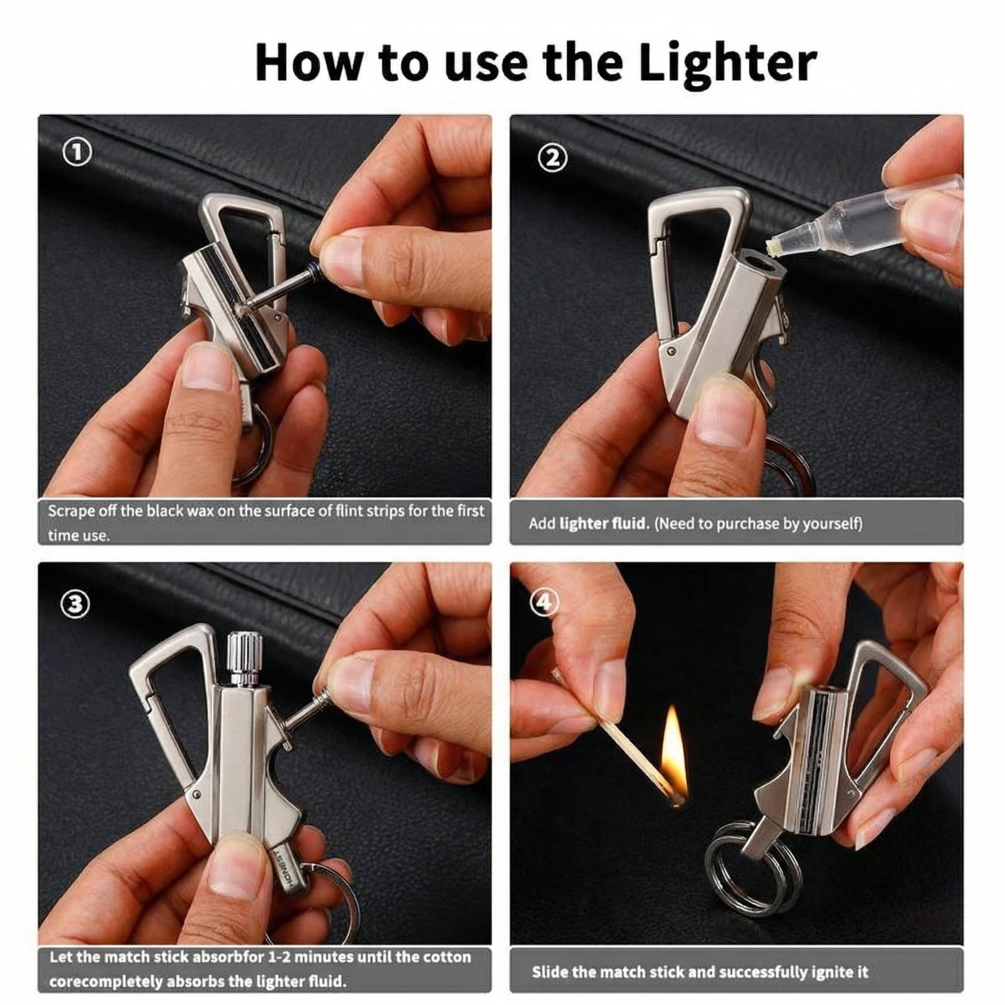 All Metal Multitool Keychain Bottle Opener, Waterproof Portable EDC Tool for Camping Hiking Travel Party, Reusable Cool Gadget Gift for Men