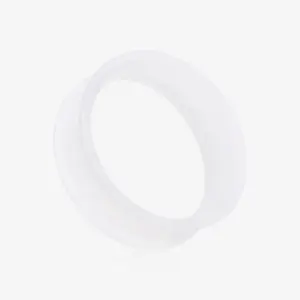 A Pair of Ultra Flexible Clear Silicone Double Flared Tunnel Plug