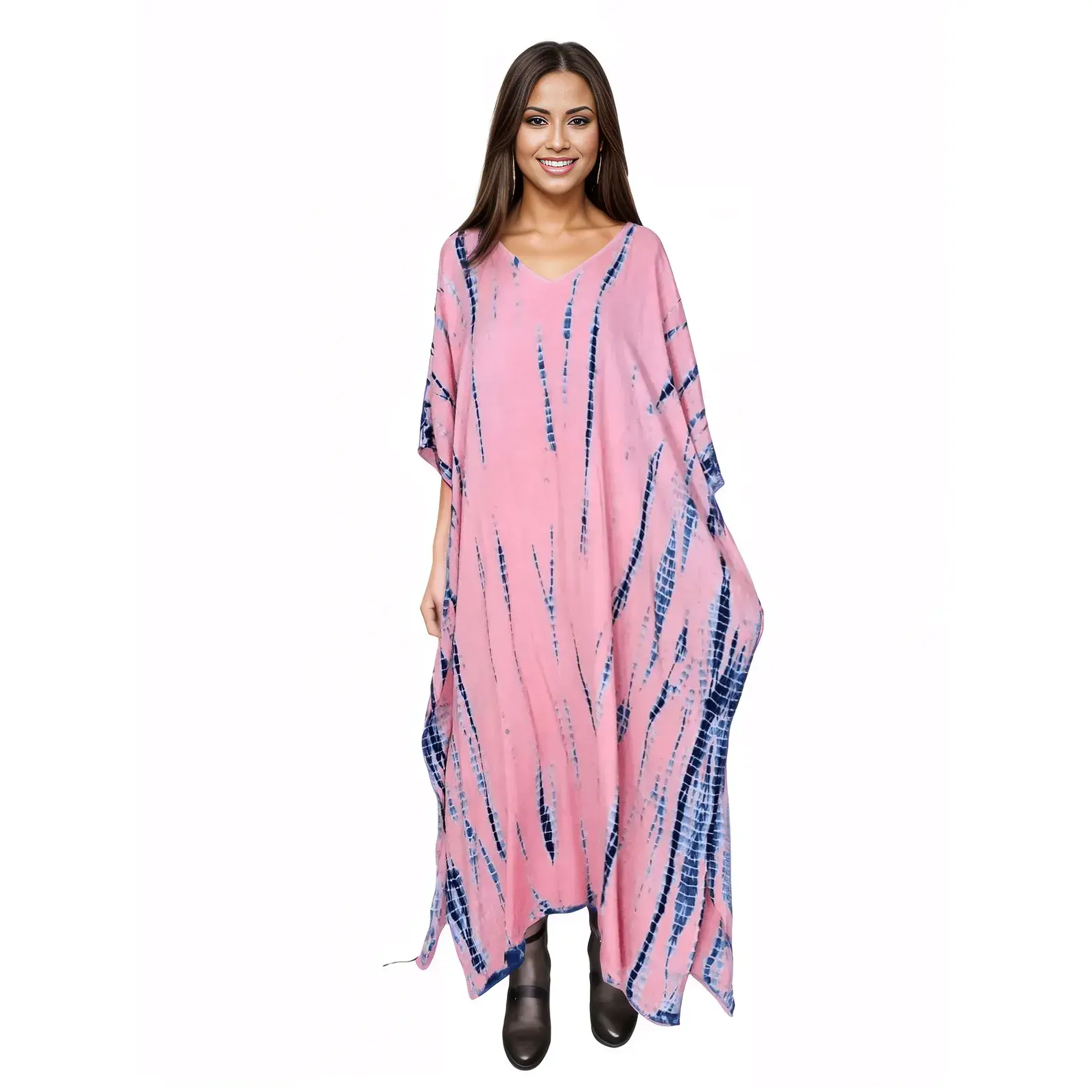flowy casual summer dress Shop Handmade Silk Kaftan Dress – Designer Sale Now On One Size (OS) main image 1