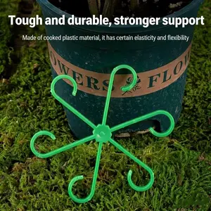 Reusable Climbing Indoor Plant Sticks, Thick Plastic Flower Support Rods Hooks, 4 Sizes (20pcs), for Plant Growth and Correction