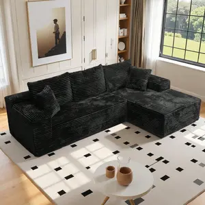 Orienflex-105" Cloud Sectional Couch with L-Shape Chaise lounge chair,Modern Modular Sofa bed with Deep Seat, Upholstered Couches furniture for Living Room Bedroom,No Assembly Required couch bed Vacuum-Sealed Compression Sofa boneless couch