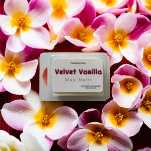 Velvet Vanilla Soy Wax Melts Handmade with Premium Ingredients Vanilla, Jasmine,Linen Fresh Scent