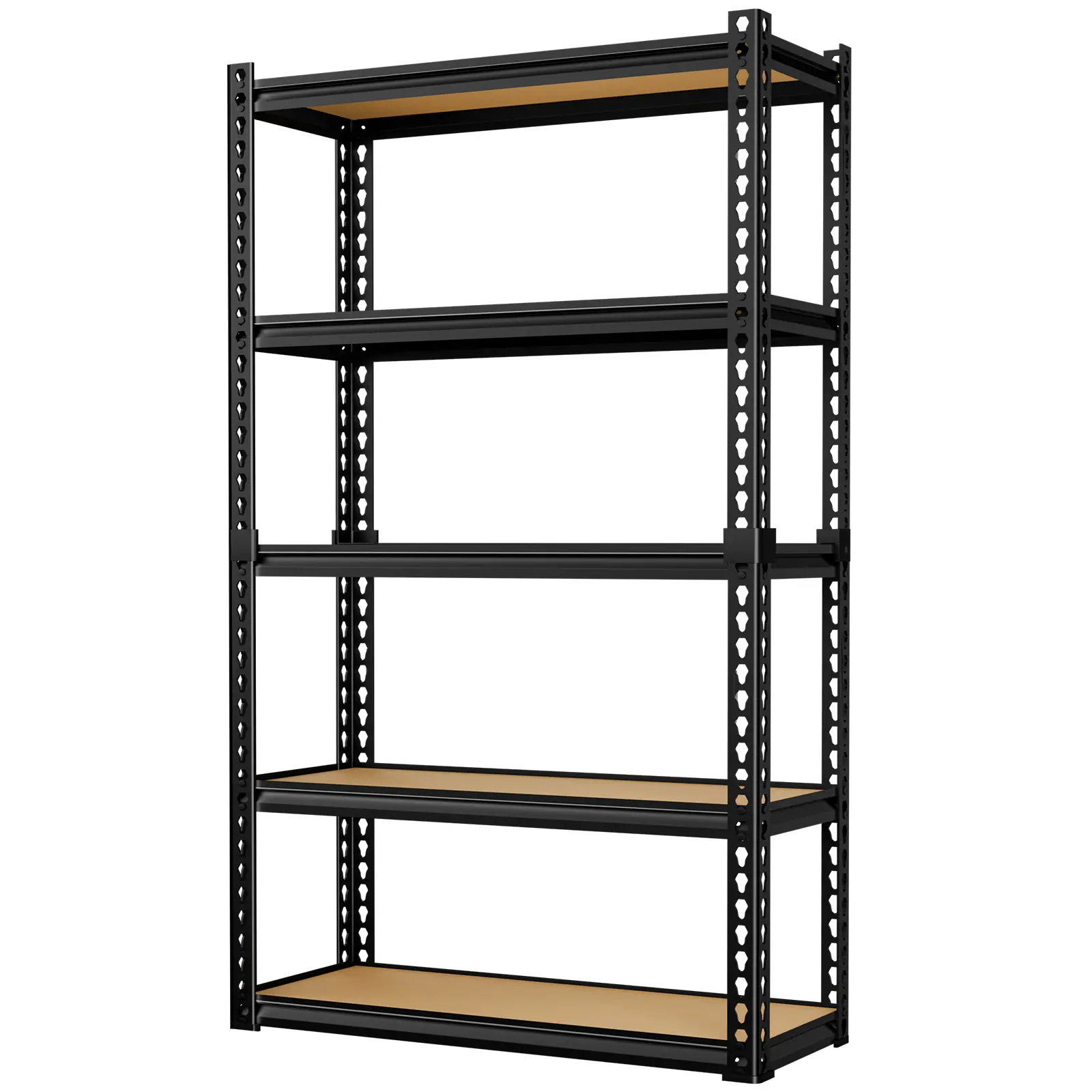 LEVELEVE 5-Layer Metal Household Shelf - Adjustable Storage Organizer Rack with Rectangular Design, Containers for Kitchen, Garage