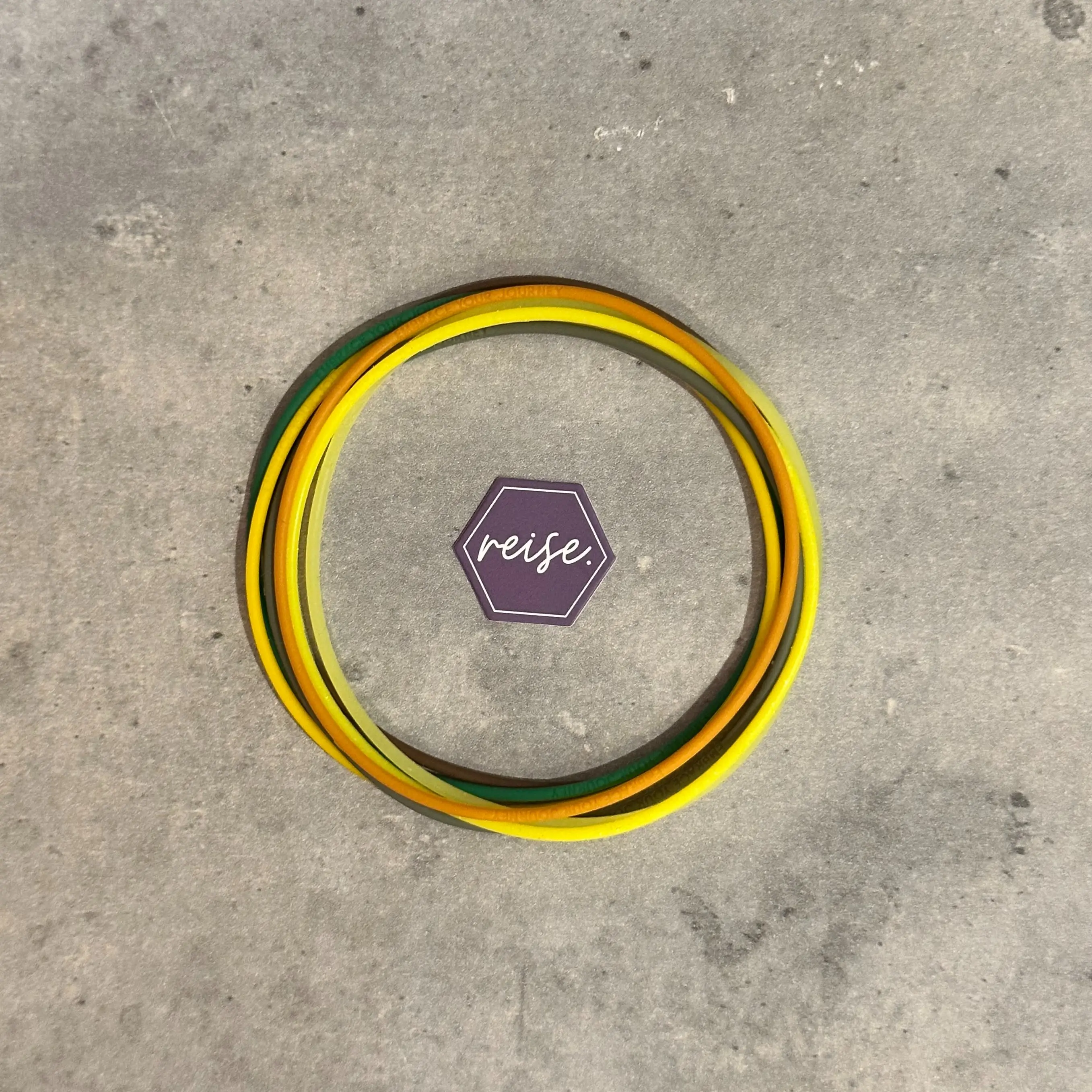 "Seek the Sun” / Silicone Stacking Bracelets / Moments Collection Stack