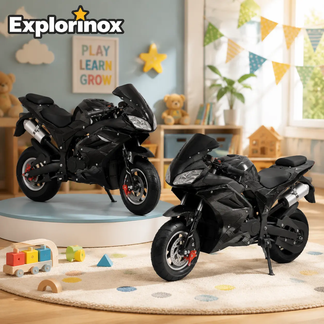 Explorinox Durable Kids' Ride-On Toy Designed for Joyful Childhood Moments, Inspiring Confident Play and Spreading Happiness-—A Popular Choice for Kids