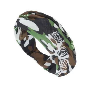 Unique Bargains Comfortable Camouflage Headband Army Green 1 Pc