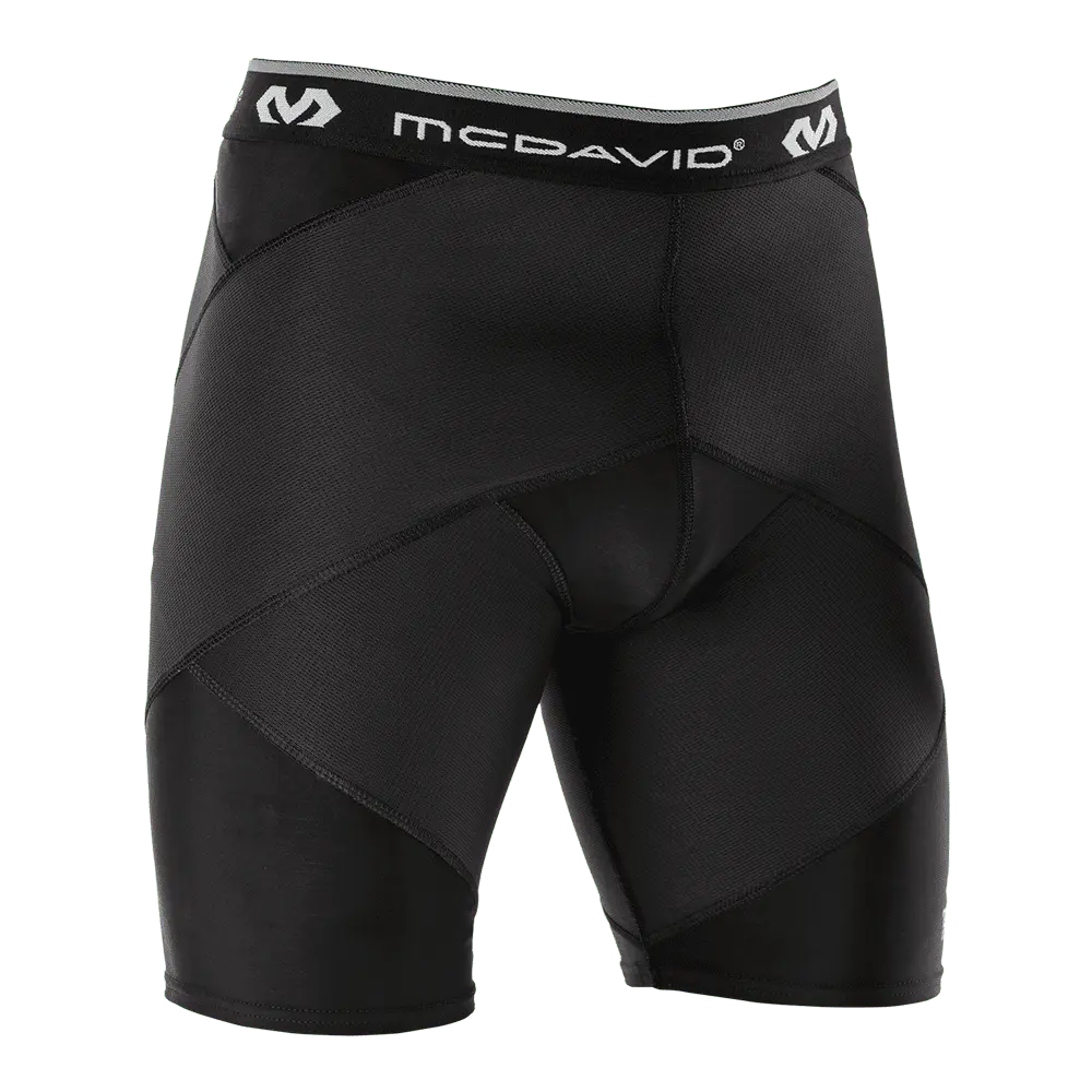 McDavid Super Cross Compression Short with Hip Spica - Premium Athletic Support & Recovery Gear with Z-wick Mesh Technology for Enhanced Mobility and Comfort