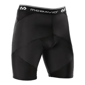 McDavid Super Cross Compression Short with Hip Spica - Premium Athletic Support & Recovery Gear with Z-wick Mesh Technology for Enhanced Mobility and Comfort