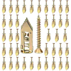 100 Pcs Self-Drilling Drywall Anchors with Screws Kit — Upgraded Heavy-Duty Metal Sheetrock Anchors, Easy to Install for Picture Frames, Shelves, TVs, Curtains, Mirrors, Clocks & Home Decor