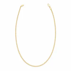 Women's Minimalist Gold Plated Chain Choker Necklace, Dainty Link Collar Jewelry for Everyday Layering, Elegant Luxury Gift for Her