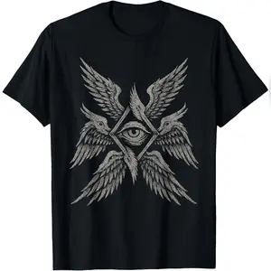 Seraphim Bible Accurate Angel Seeing Eye Esoteric Aesthetic T-Shirt Relaxed Fit Cotton T-Shirt
