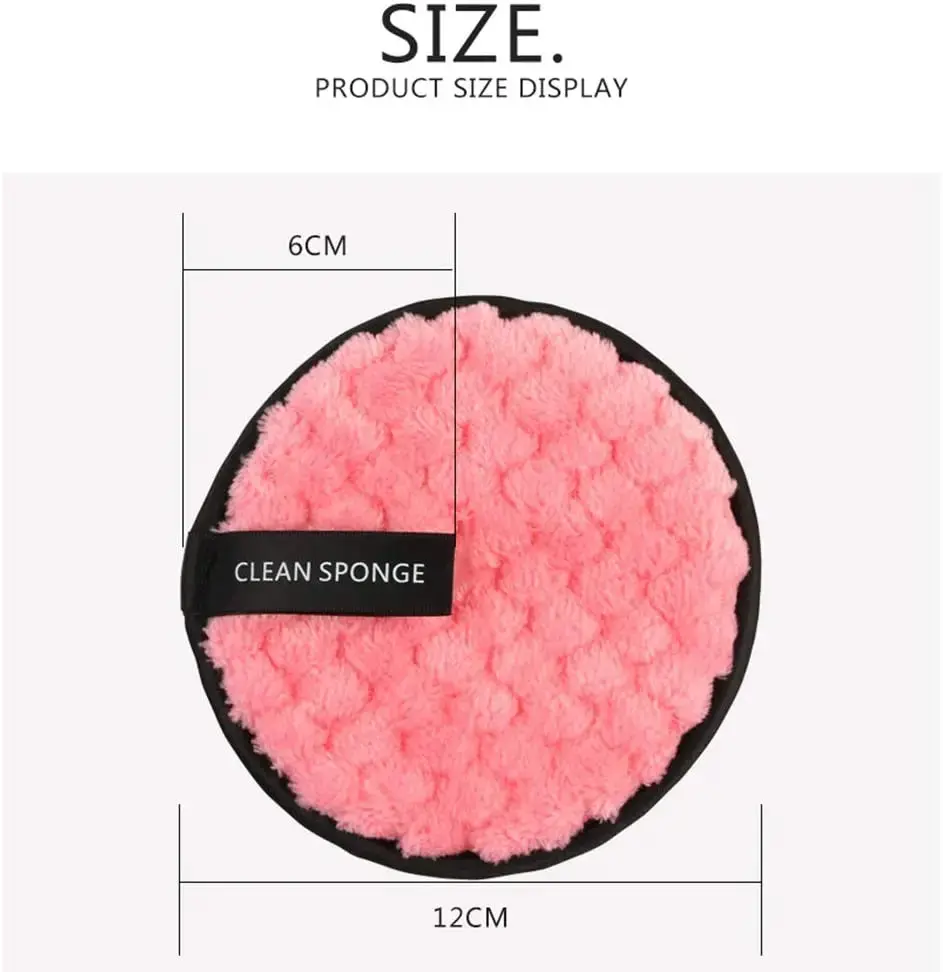 Reusable Make Up Remover Pads Makeup Remover Puff Washable Cotton Double-Sided Face Cleansing Face Eye Cleansing Pads
