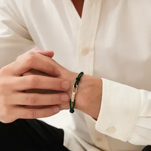 Custom Couple Bracelet with 2 Engraved Names – Adjustable Rope Friendship Bracelet for Him & Her, Minimalist Matching Jewelry in Trendy Winter Maillard Colors – Perfect Personalized Gift for Christmas, Valentine' Day, Anniversary & Family Love