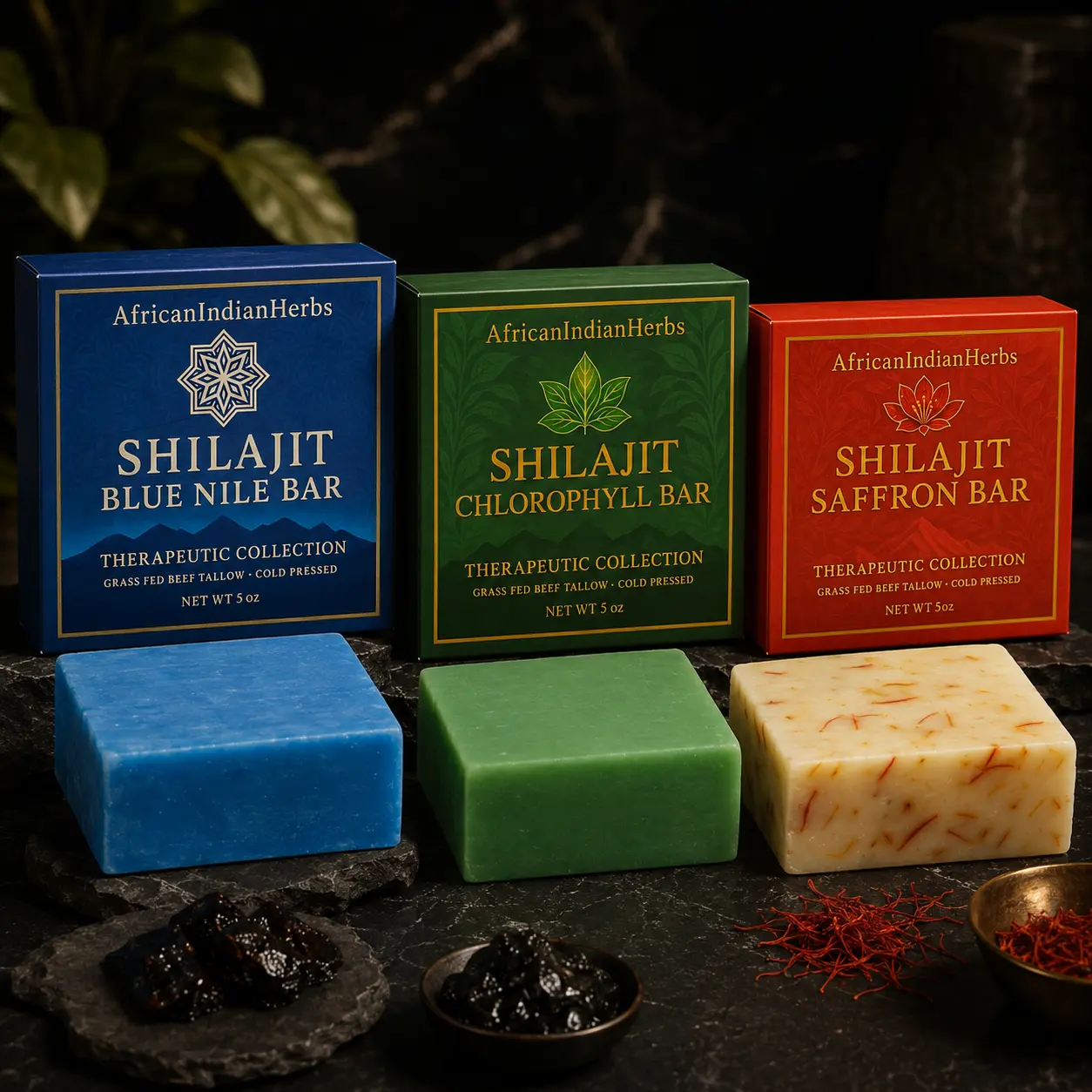 Nephew Organics Shilajit Tallow Soap Therapeutic Bundle