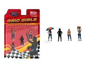 Grid Girls Figure Set (MiJo Exclusive) Diecast 1:64 Scale Model - American Diorama AD2406