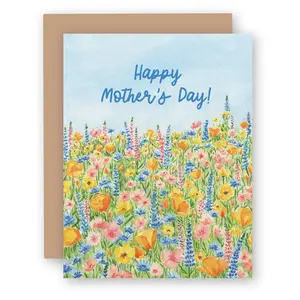 Wildflower Mothers Day Card for Grandma from Grandkids Floral Watercolor Mother's Day Greeting Card Mothers Day Card for Her Sentimental Mom Card Gift for Mom from Son or Daughter