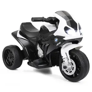 CIPACHO 6V Kids 3 Wheels Riding BMW Licensed Electric Motorcycle, Battery Powered Electric Motorcycle Toy, Black