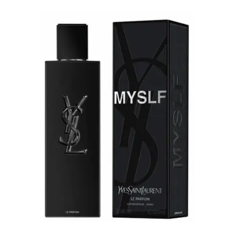 Yves Saint Laurent MYSLF Le Parfum Rechargeable Refillable For Men 3.3oz | Intense Woody Floral & Vanilla Men's Fragrance | Luxury Refillable Cologne