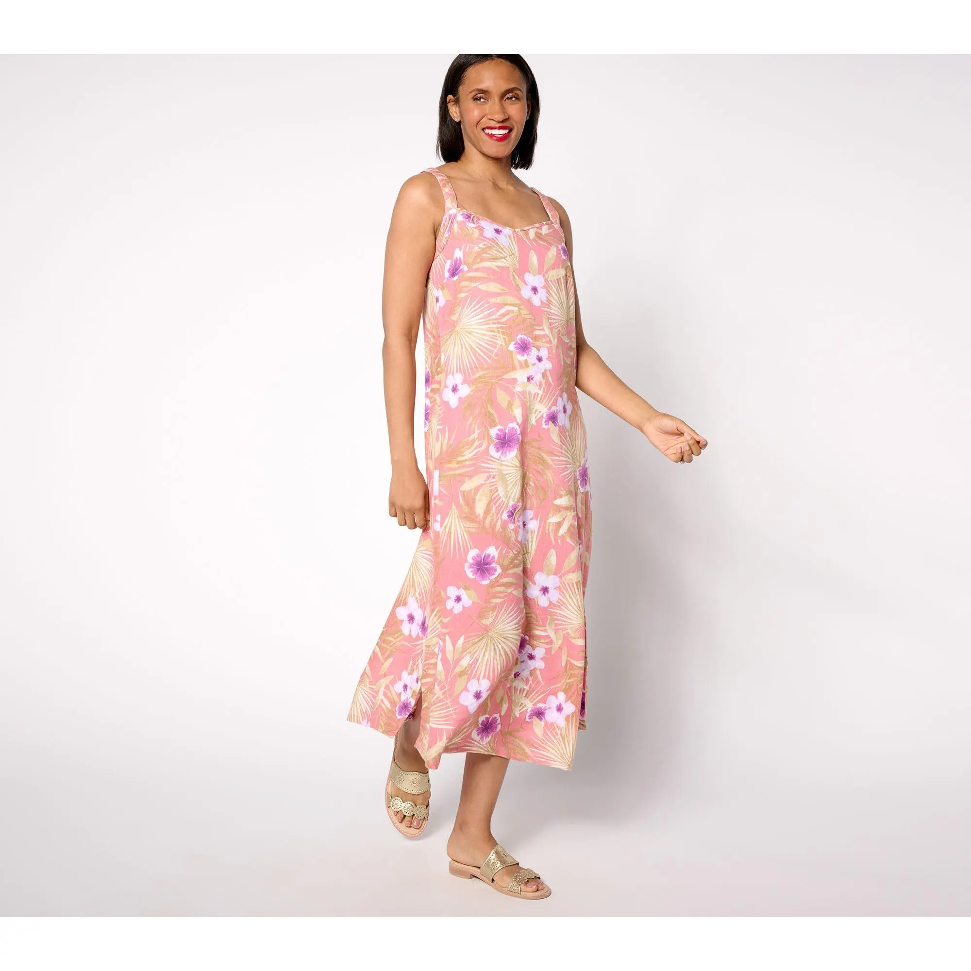 Denim & Co. Naturals Petite Printed Linen Blend Maxi Dress - TikTok Shop Denim & Co. Naturals Petite Printed Linen Blend Maxi Dress - TikTok Shop