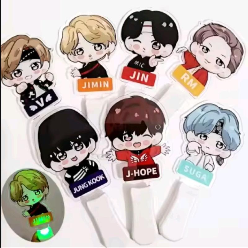 K-Pop 7 Colors Lightstick Acrylic Fluorescent Flashing Stick Collectibles for Fans