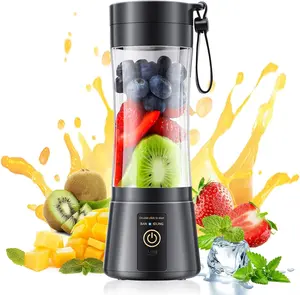 Portable Blender Leakproof-Lid & Sip Spout, USB-C Rechargeable, Self Cleaning, Ideal for Meal Preparation and Smoothies