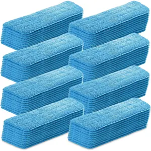 40 Pack Microfiber Mop Pads Machine Washable Flat Mop Head Reusable Pads for and Hard Surface and