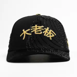 Hat Japanese Black Gold Crystals Edition
