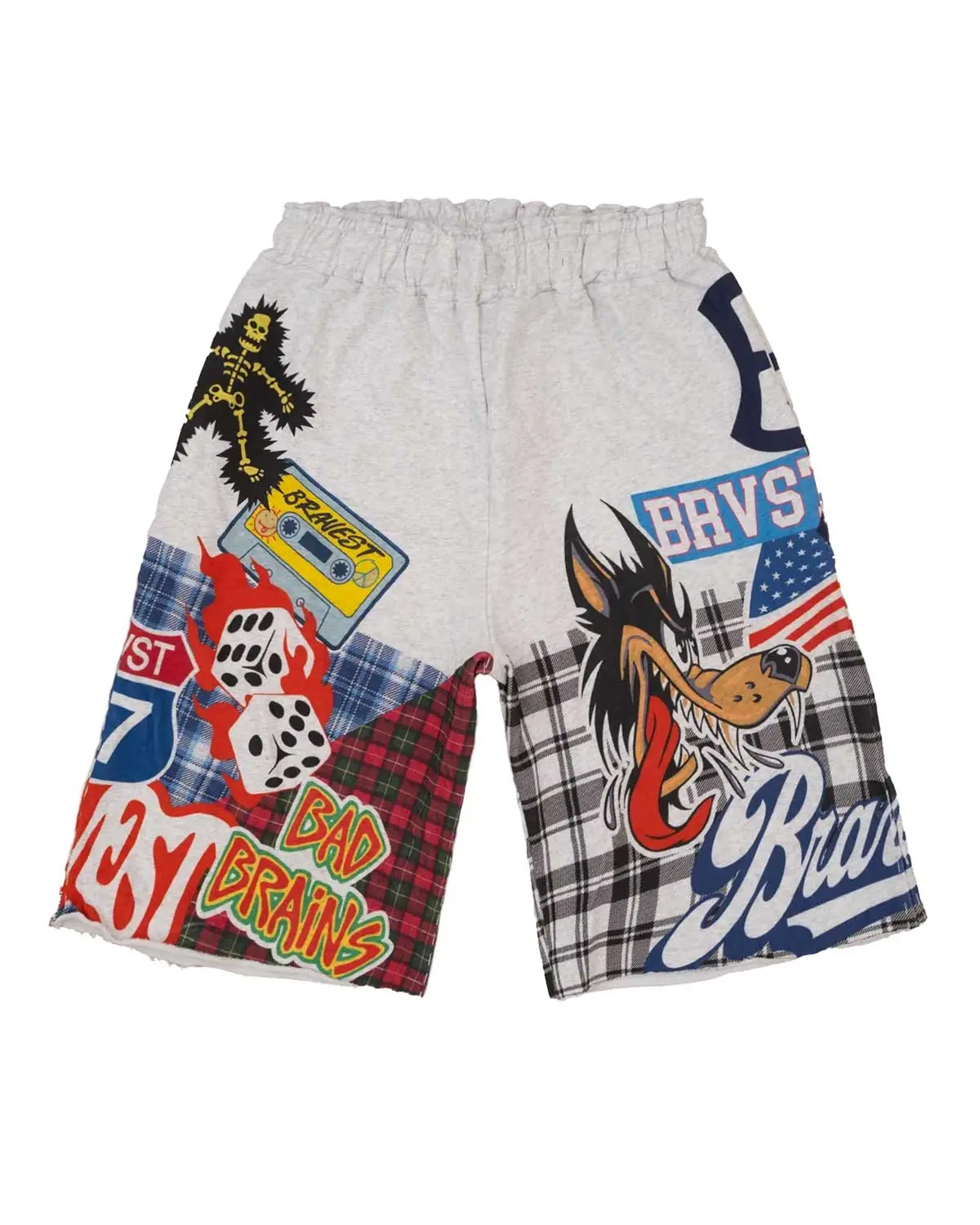 Bravest Studios Patchwork Baggy Sweatshorts Grey