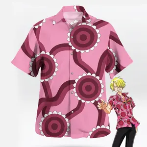 Sanji Skypiea Pink Floral Soft Girl, Savage Energy – Anime Hawaiian Shirt