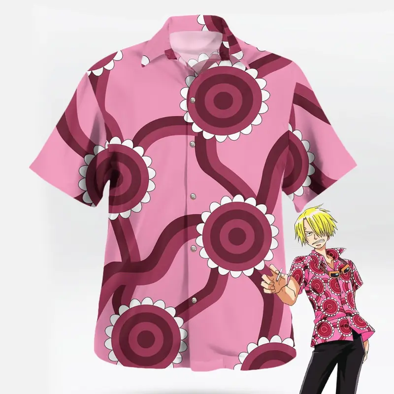 Purple Franky Hawaiian Shirt in Sabaody Archipelago Arc Cosplay
