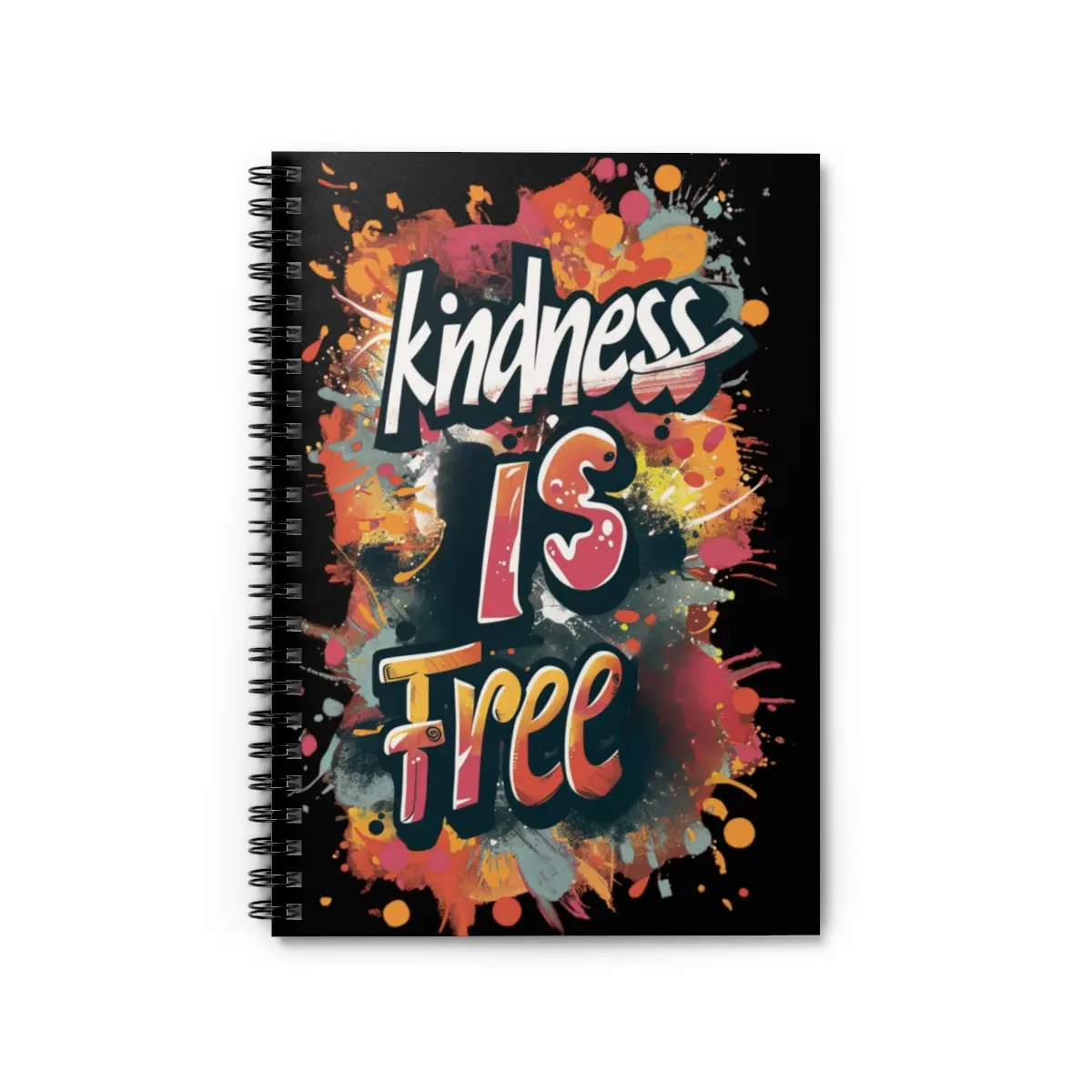 Mental Health Series | "Kindness Is Free." Gift to encourage. Spiral Notebook - Ruled Line