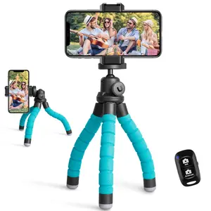 UBeesize Portable Tripod Stand with Wireless Remote & Clip, Flexible Phone Holder for Video Recording UBeesize Portable Tripod Stand with Wireless Remote & Clip, Flexible Phone Holder for Video Recording