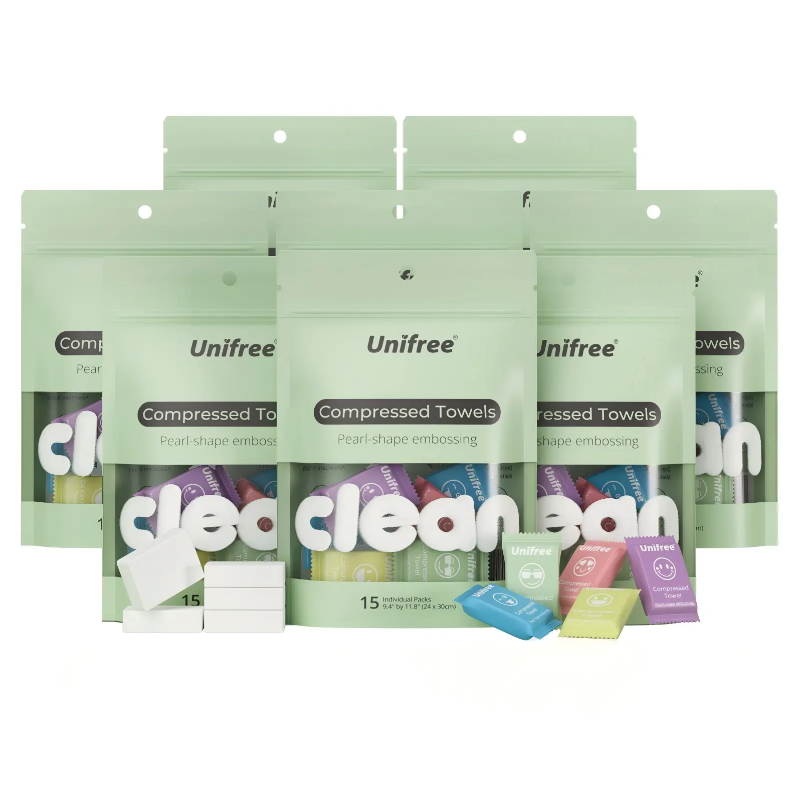 Unifree Compressed Towels Tablets – XL Soft & Eco-Friendly Disposable Face Towels – Portable & Individually Wrapped for Travel, Gym, Home, Game, ldeal for On-the-Go, SummerFinds