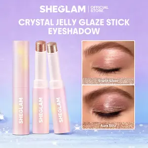 Summervibes SHEGLAM Crystal Jelly Glaze Stick Set of 2 Shimmer Eyeshadow Stick Creamy Smooth Eye Shadow Pencil Waterproof Long Lasting Glitter Eye Makeup Easy Blend