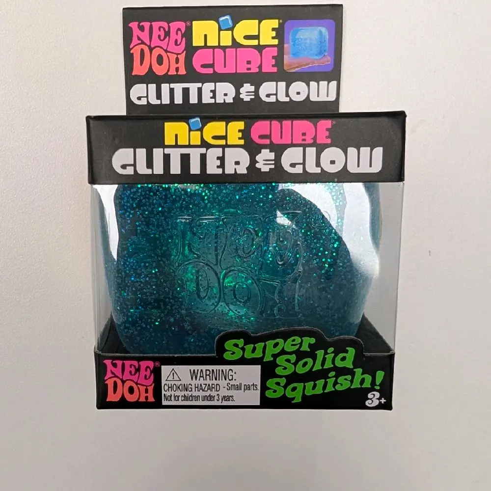 Schylling Needoh Nice Cube Glitter and Glow - Blue