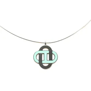 Pre-owned HERMÈS Zinc Alloy Small Leather Goods Chaîne d'Ancre Izatis Metal Necklace