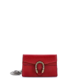 Pre-owned GUCCI Leather Clutches & Wristlets Dionysus Bag Super Mini by Rebag