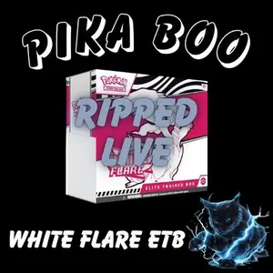 White Flare ETB - Ripped on Screen (Not Pokemon Center ETB)