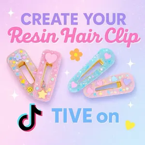 Custom UV Resin Hair Clips Handmade Glitter Clips for Every Style Create or Pick Your Resin Hair Clip TIVE on TikTok