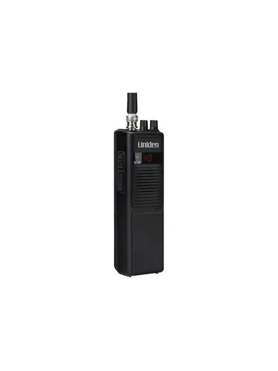 Uniden PRO401H Portable 40-Channel Handheld CB Radio - 26.965 to 27.405 MHz, Ceramic Battery Charger, Alkaline Batteries Compatibility, Rechargeable Mobile External Speaker Jack, Automatic Functionality, 3.5 lbs Sound Device, Audio, Adults, Citizens Band