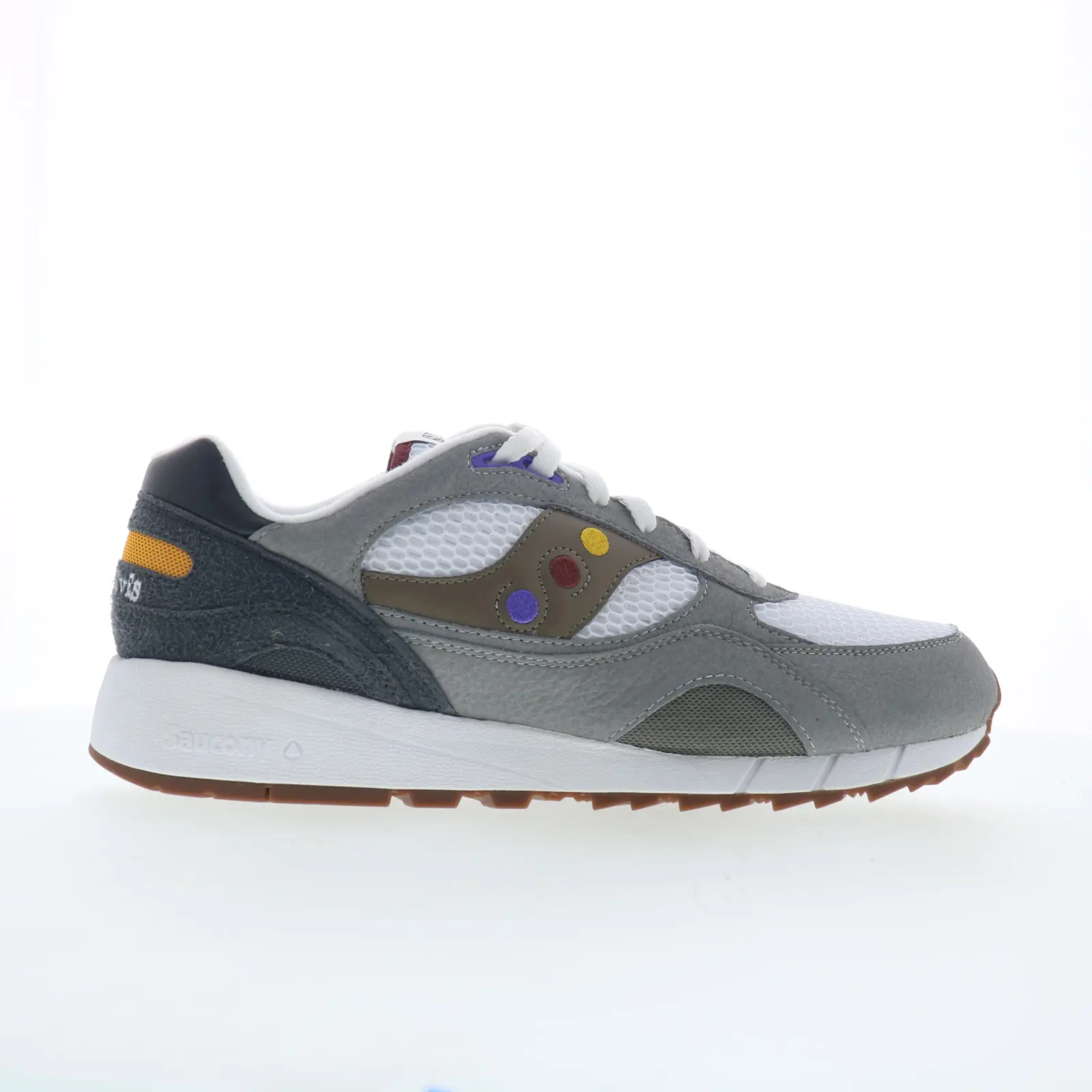 Saucony Shadow 6000 S70903-3 Mens White Suede Lifestyle Sneakers Shoes