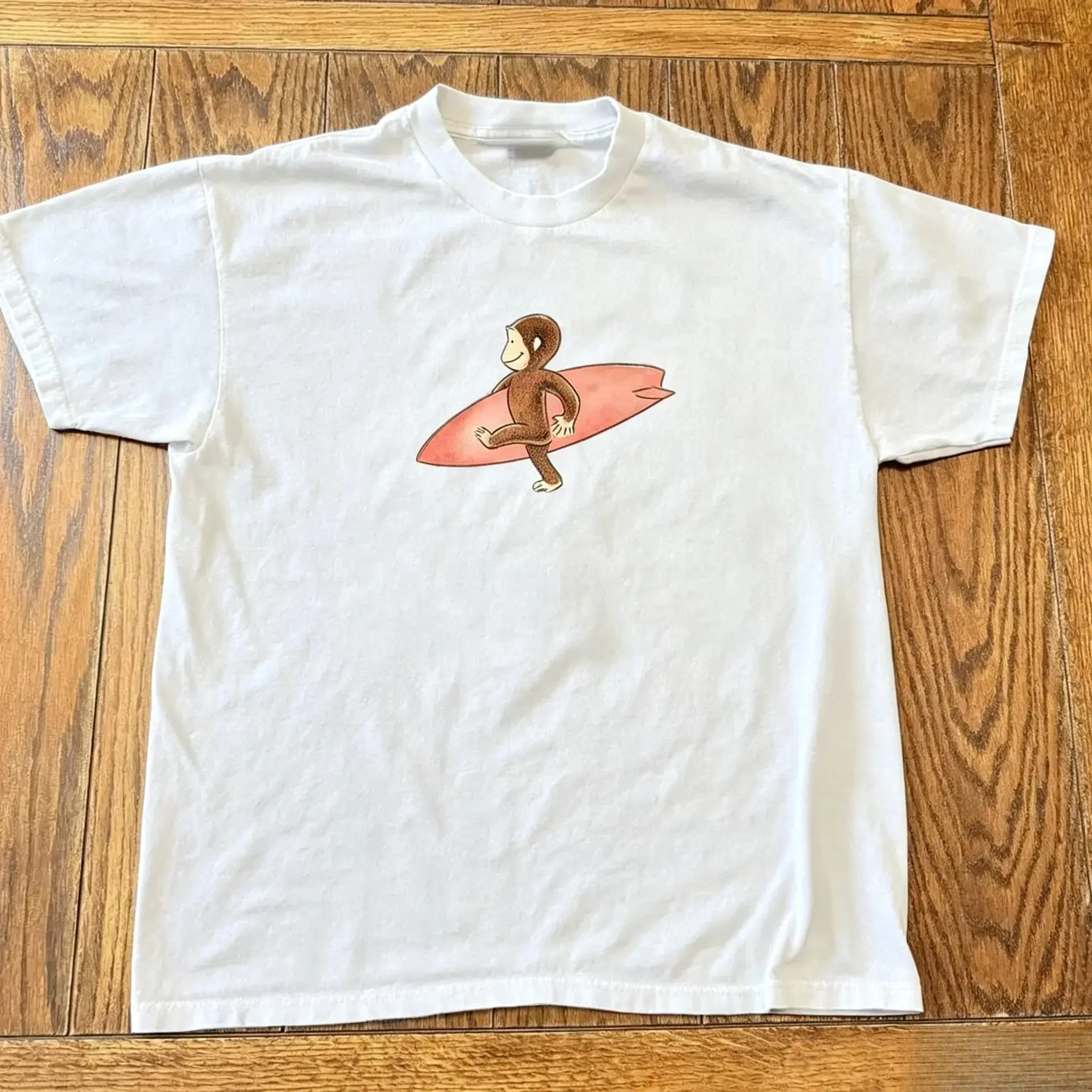 Curious Georgee Surfing Graphic T-Shirt Unisex Casual Streetwear Top, unisex shirt, gift for her for him