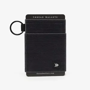 Thread Wallets Black Elastic Wallet