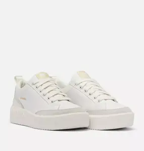 ONA AVE Women's Low Waterproof Sneaker - White Lace-Up Design with Platform Sole